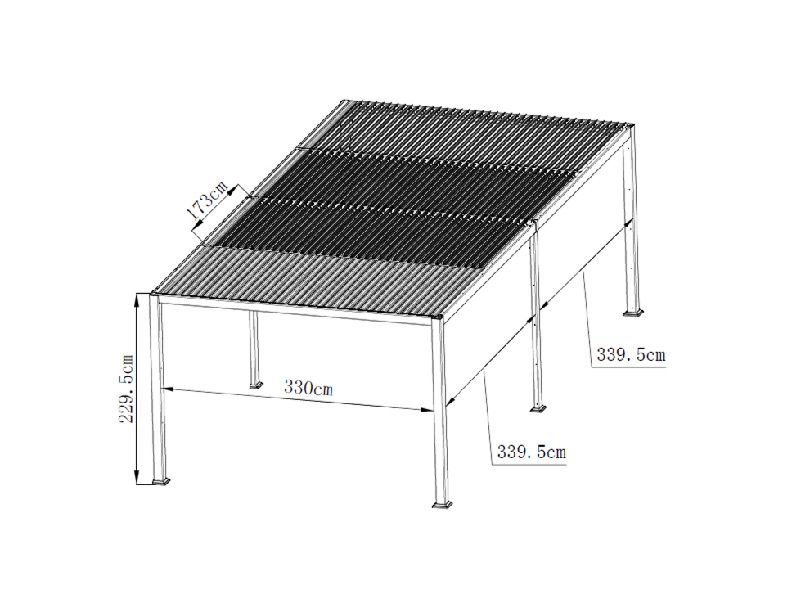 Lynx - 3.5m x 7.2m Manual Louvre Roof Pergola