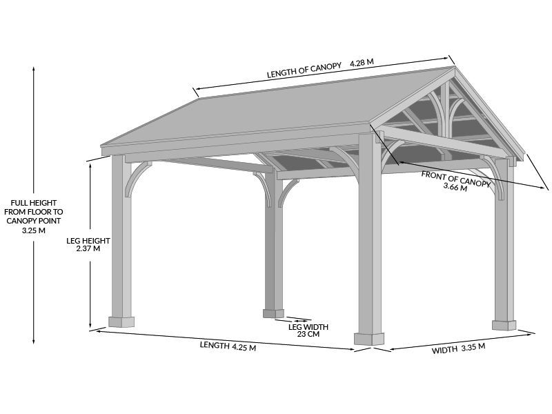 Centaurus Gazebo - 3.6m x 4.2m