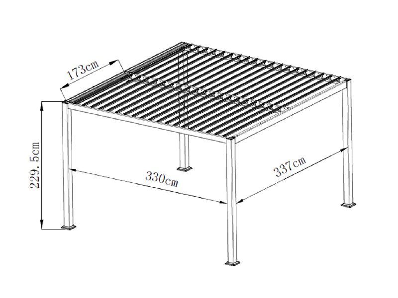 Lynx - 3.5m x 3.6m Manual Louvre Roof Pergola