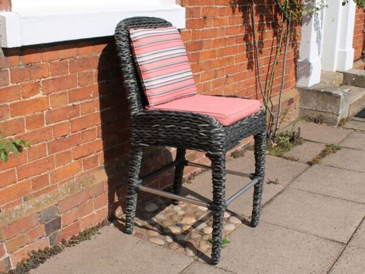 Midnight Montana Rattan Bar Stool