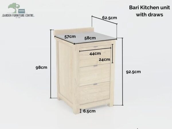 Odesa Kitchen Unit 3 Drawers