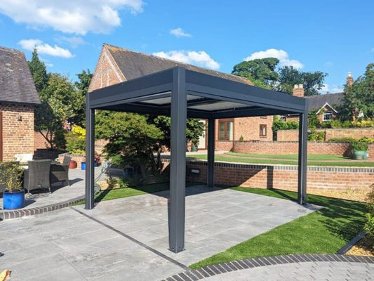 Orion - Free Standing 4m x 3m  Motorised Louvre Roof Pergola