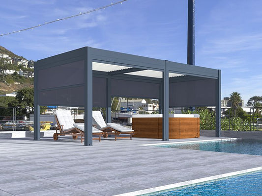 Orion - Free Standing 3m x 6m Motorised Louvre Roof Pergola