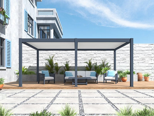 Orion - Free Standing 6m x 4m Motorised Louvre Roof Pergola