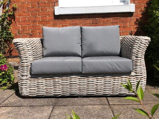 Fiji Rattan Wave Two Seater Sofa