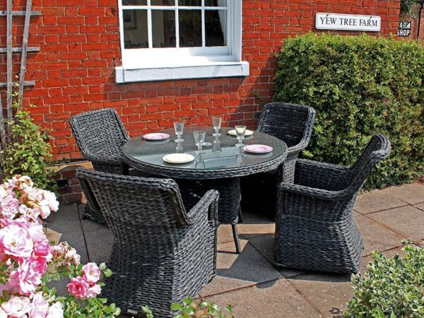 Midnight Montana Rattan Dining Table