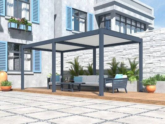 Orion - Free Standing 5m x 3.5m Motorised Louvre Roof Pergola