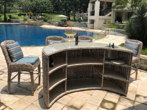 Fiji Rattan Curved Bar
