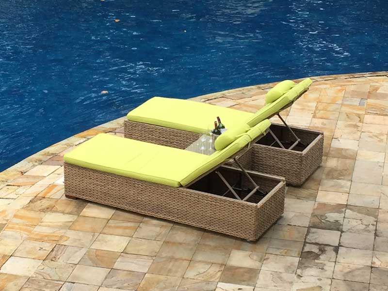 Montana Rattan Sun Lounger