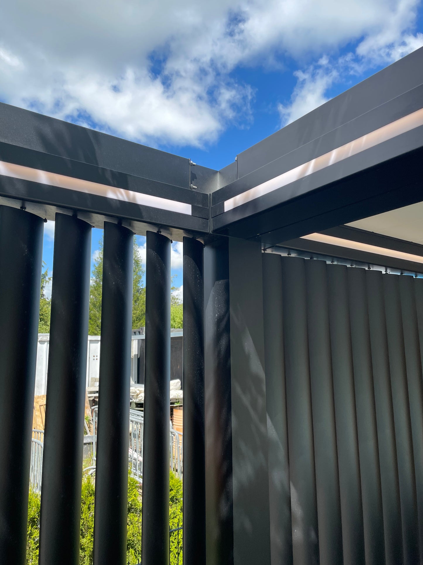 The Pinela Deluxe Plus Loured Roof Pergola