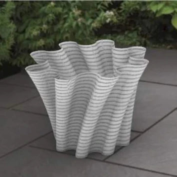 3D Printed Concrete Wave Planter